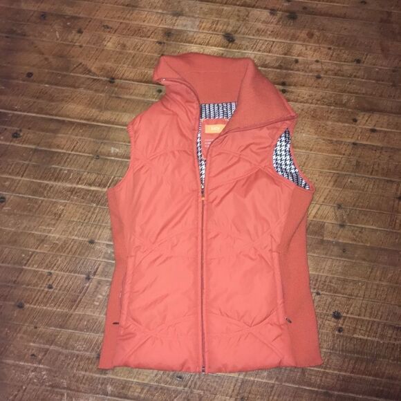 Lucy Jackets & Blazers - Lucy quilted cloud collared tangerine M polyester vest